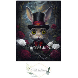 Gracioso animal con el papel de Decoupage Gorra.