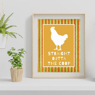 Gracioso arte de palabras de pollo