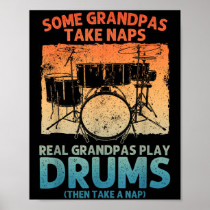 Gracioso Arte De Tambor Para Hombres Abuelos Druml