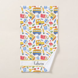 Gracioso Autobús Escolar Regresa Al Patrón De Nomb