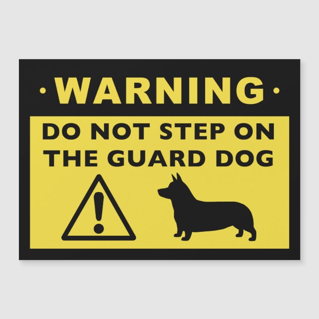 Gracioso aviso de perro de la Guardia de Corgi de  (Anverso)