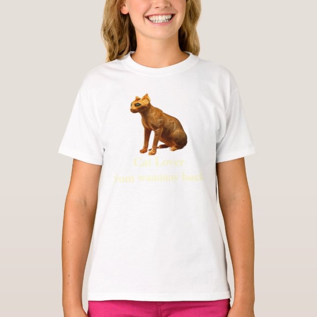 Gracioso BASTET III Camiseta de Dios del Gato Egip (Anverso)