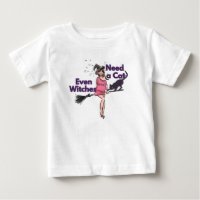 Gracioso bebé de camiseta de bruja de Halloween