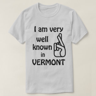 Gracioso bien conocido en camiseta Vermont