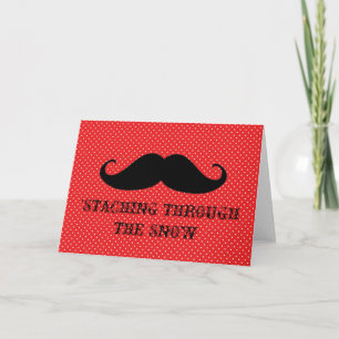 Gracioso bigote hipster vacaciones navidad bigote