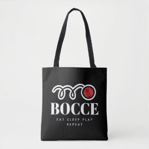 Gracioso bolso negro de bola para amante del bocce
