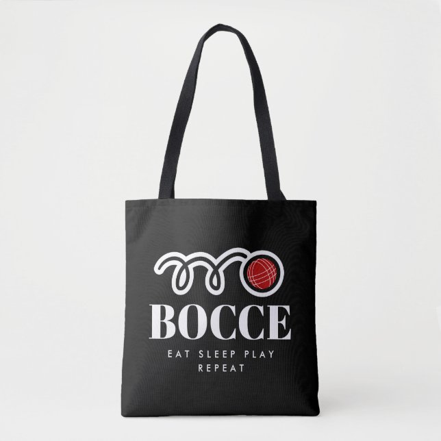 Gracioso bolso negro de bola para amante del bocce (Anverso)