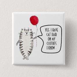 Gracioso botón de concienciación sobre el cabello