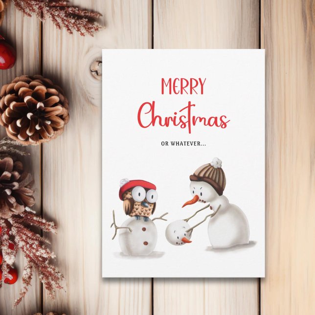 Gracioso búho snowman Feliz Navidad (Subido por el creador)
