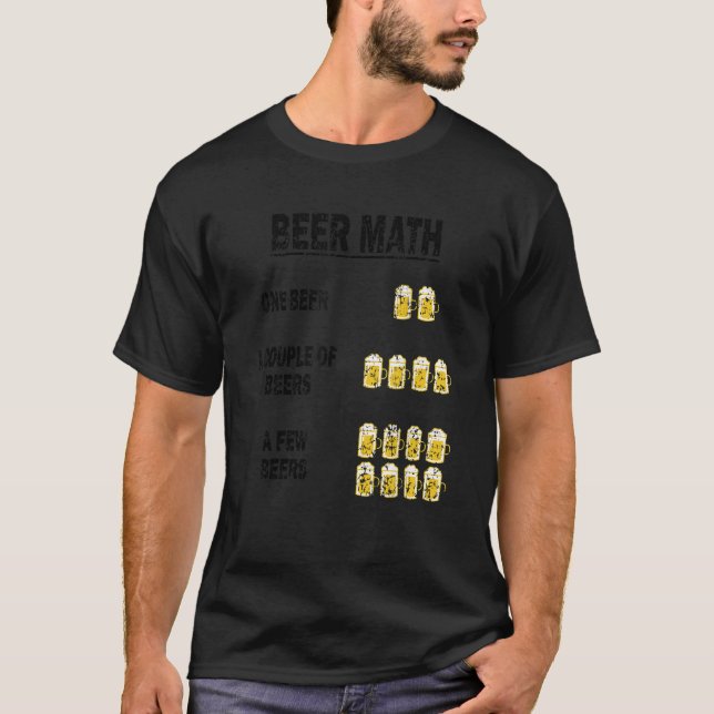 Gracioso Camisa De Matemáticas De Cerveza (Anverso)