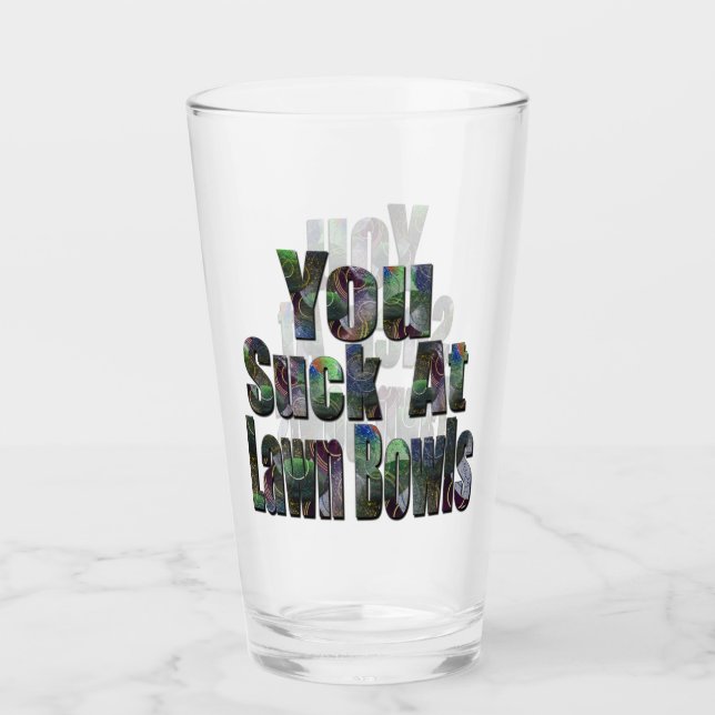 Gracioso Césped con vaso de cerveza perdedor, (Anverso)