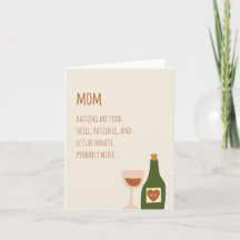 Gracioso, Chiste de vino, ingenioso, tarjeta de co