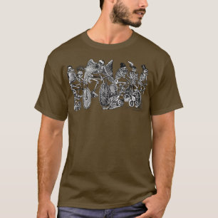 Gracioso ciclismo en Skeletons Ciclismo camiseta p