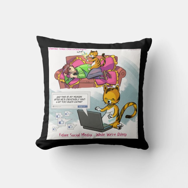 Gracioso Cojín decorativo de algodón en medios soc (Anverso)