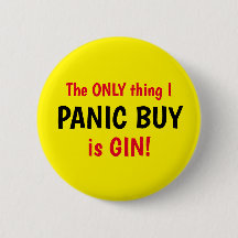 Gracioso Covid Panic Comprar Gin Botón Amarillo