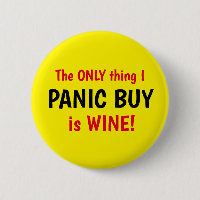 Gracioso Covid Panic Comprar Wine Botón Amarillo