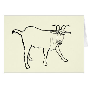 Gracioso dibujo de cabra Quirky Personalizado Gran