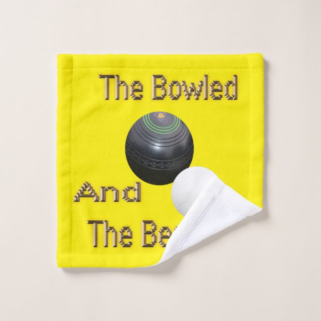 Gracioso diseño de bolos de césped amarillo, (Toallita)