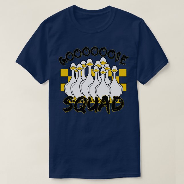 Gracioso Escuadrón de ganso burro de la camiseta d (Diseño del anverso)
