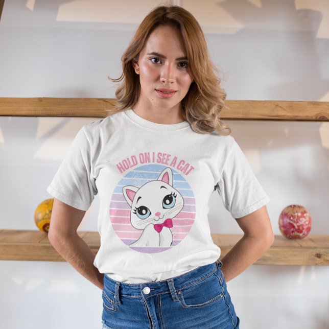 Gracioso Espera, veo una camiseta de gato (Subido por el creador)