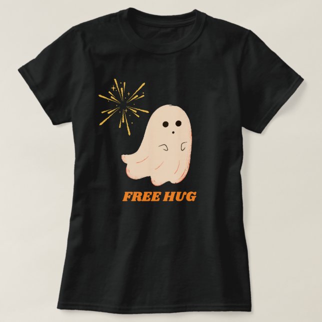 Gracioso fantasma sin abrazo de camiseta (Diseño del anverso)