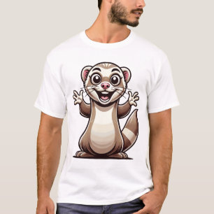 Gracioso Ferret, Graciosa camiseta Ferret, Funny F