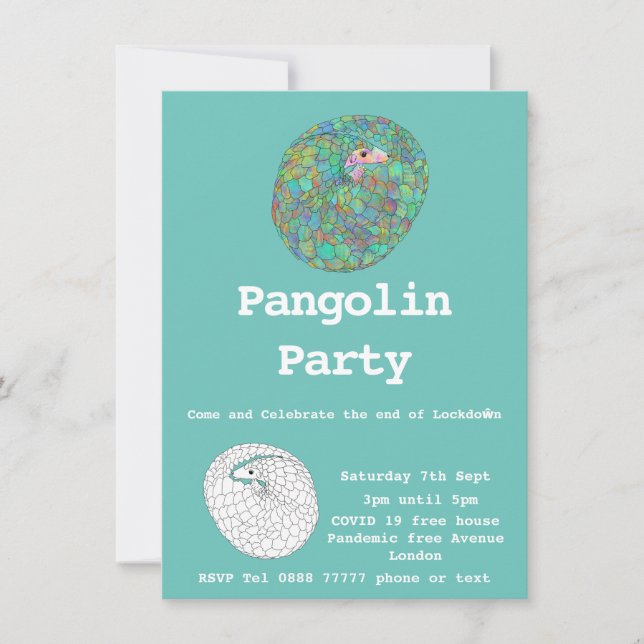 Gracioso Fiesta de humor Covid19 sin bloqueo de Pa (Anverso)