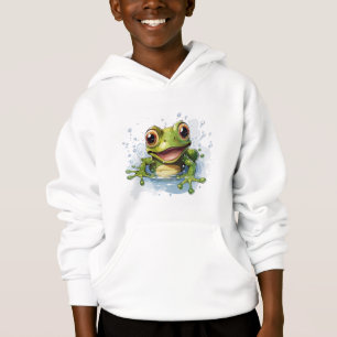 Gracioso Frog Hoodie para los niños - Ribit Divers