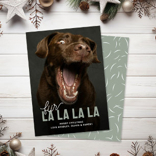 Gracioso Fur La Mascota Tarjetas de Navidades de v
