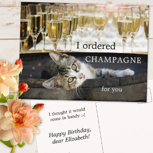 Gracioso Gatito Saluda Postales De Cumpleaños