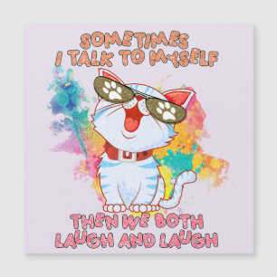 Gracioso gato   A Veces Hablo Conmigo Mismo