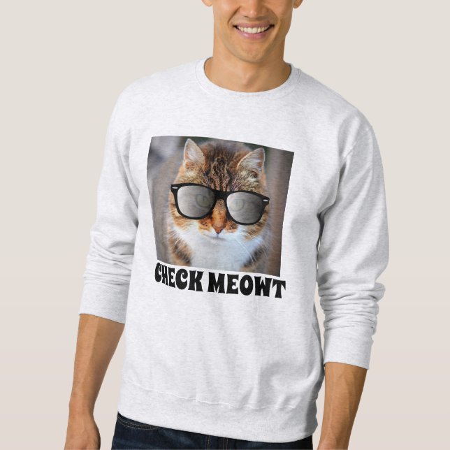 Gracioso gato con camisetas con camisetas CHECK ME (Anverso)