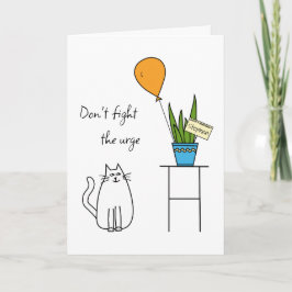 Gracioso Gato de cumpleaños feliz agrega tarjeta d