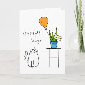 Gracioso Gato de cumpleaños feliz agrega tarjeta d