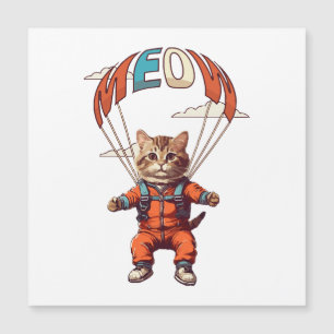 Gracioso gato de Skydiving