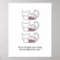 Gracioso gato durmiente y arte II
