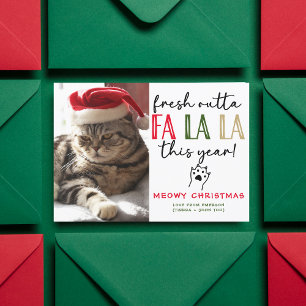 Gracioso gato Navidad foto Personalizado cómico
