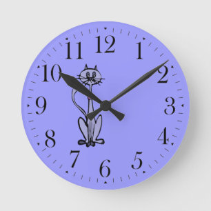 Gracioso gato Personalizado dibujando el reloj del