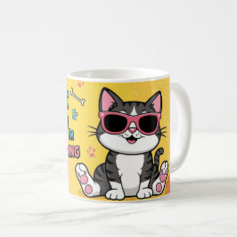 Gracioso gato taza de café Personalizado gato