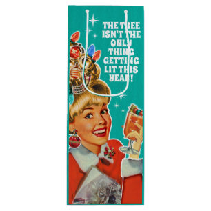 Gracioso Get Lit Chica Navidades Bolsa de regalo -