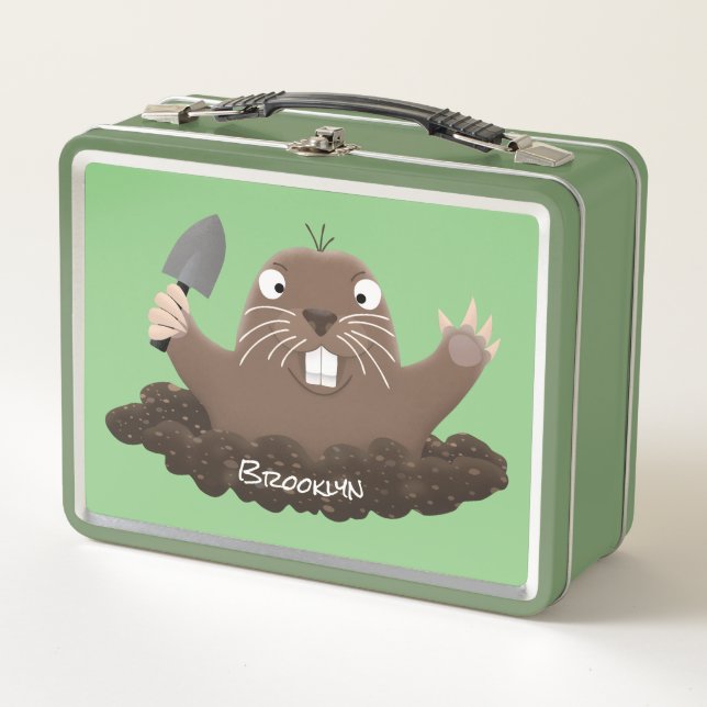 Gracioso gopher digging personalizado ilustracion (Anverso)