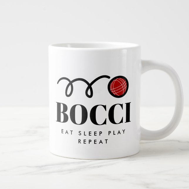 Gracioso gran bola bocci taza de café para jugador (Derecha)