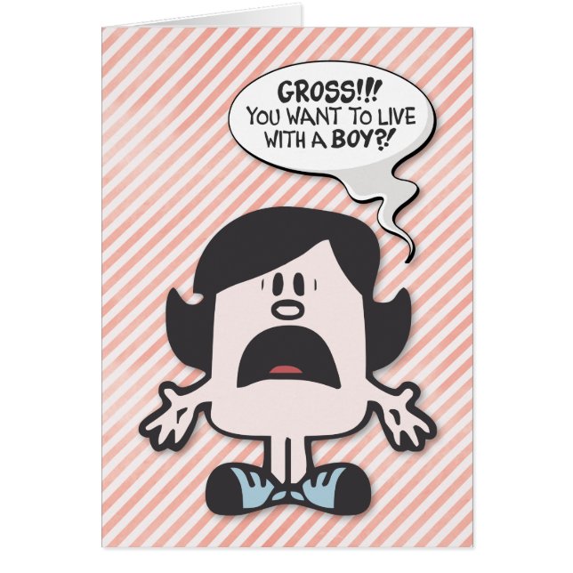 Gracioso "¡Gross! ¡Muchachos!" Tarjeta de compromi (Frente)