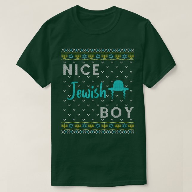Gracioso Hanukkah Sweater Niza Judía  (Diseño del anverso)