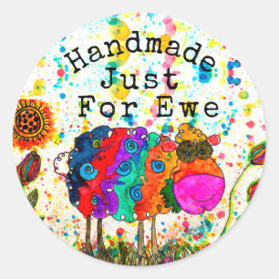 Gracioso hecho a mano para Pegatinas de ovejas de 