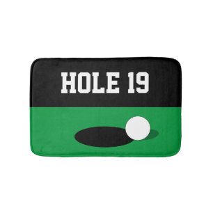 Gracioso hoyo 19 alfombra de baño de putt verde pa