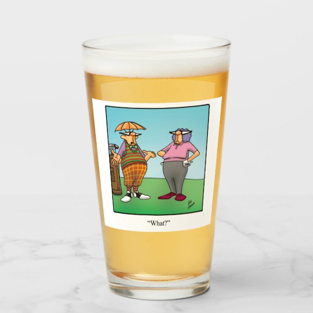 Gracioso Humor de Golf Beer Glass (Anverso (lleno))