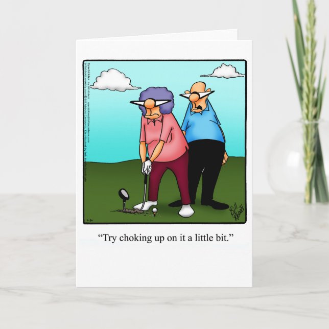 Gracioso Humor de Golf Blank Tarjeta de felicitaci (Anverso)