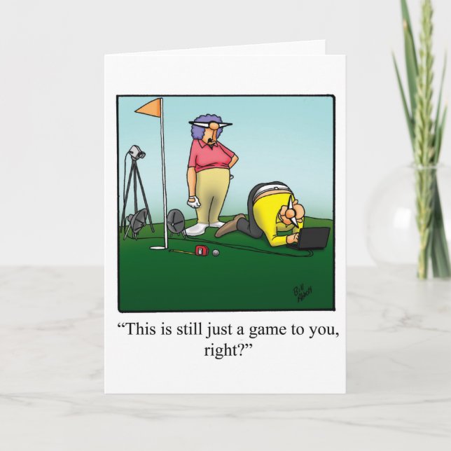 Gracioso Humor de Golf Blank Tarjeta de felicitaci (Anverso)