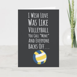 Gracioso humor Fiesta de las tarjetas de voleibol